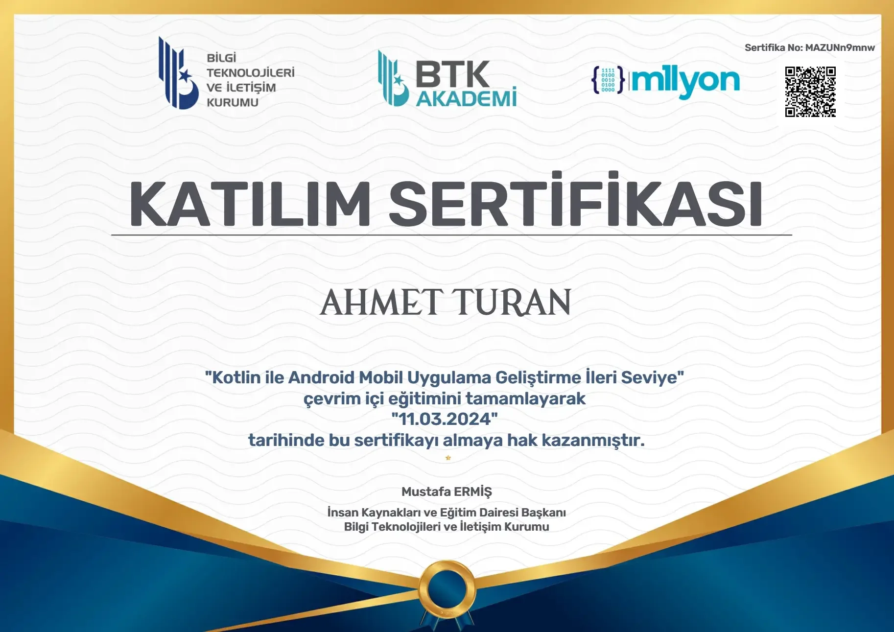 Kotlin ile Android Mobil Uygulama Geliştirme (İleri Seviye)